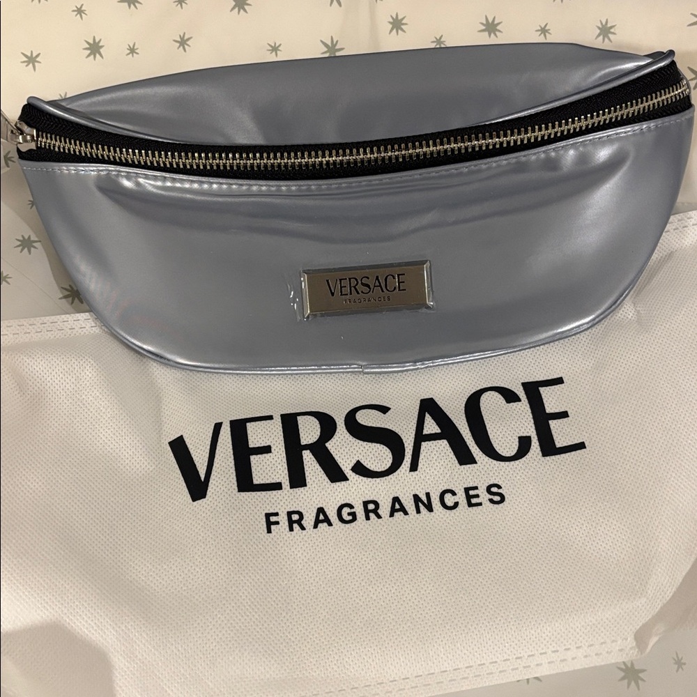 Versace Metallic Silver Women's Pouch
